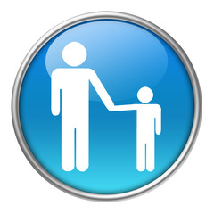 Bottone vetro genitore e figlio