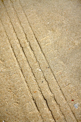 tire tracks on sand
