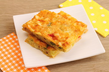 Coca de verduras
