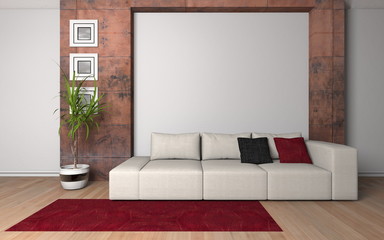 Wohndesign - Sofa in Weiß