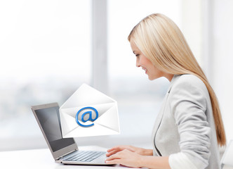 woman with laptop computer