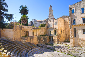 Roman theatre. Lecce. Puglia. Italy. - 53487313