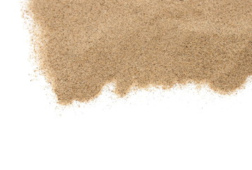 pile sand isolated on white background