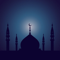 Minarets and dome night