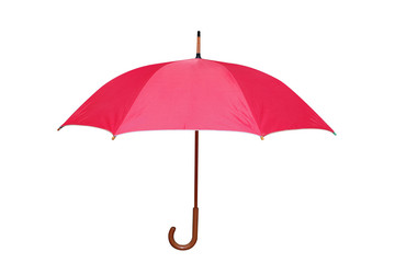isolated red umbrella
