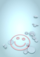 3d graphic of a classy smile icon
