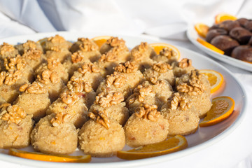 Sweet turkish delights, fresh made