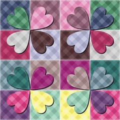 patchwork background with different patterns