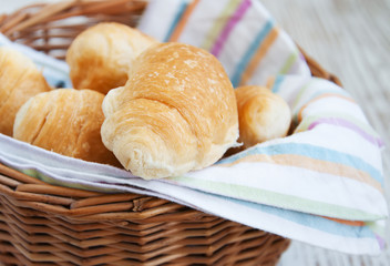 basket of fresh croissant