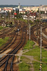 Obraz premium Large railway station