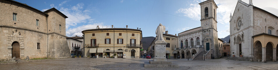 Buildings on Norcia square
