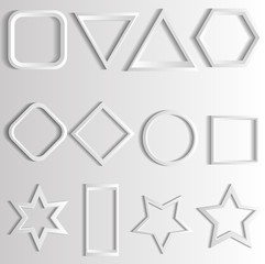 Set of abstract shapes