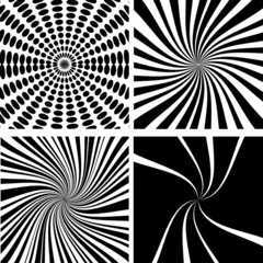 Set of spiral background. Vector illustration. © miloje