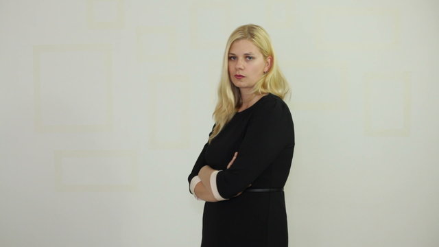 Self-confident serious businesswoman