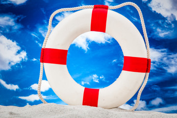 Holidays concept with sand