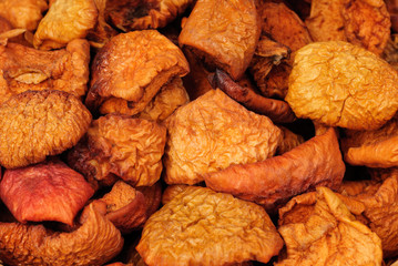 Dried fruit as food background