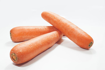 Carrot color on a white background