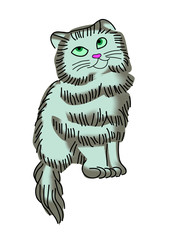 Пушистый кот