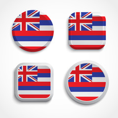 Hawaii flag buttons