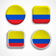 Colombia flag buttons