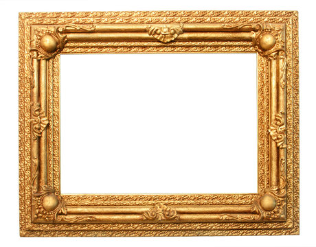 Ornament golden wooden frame