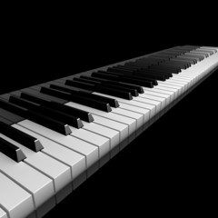 3D piano keyboard