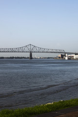 Fototapeta premium Riverfront and Bridge