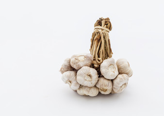 garlic isolated on white background.