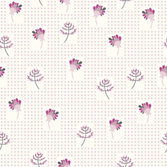 Seamless pattern with the gentle flowers