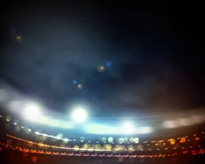 Vitrage gordijnen Licht en schaduw Lichten van stadion