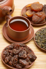 Dried fruits and tea