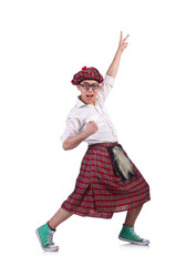 Funny scotsman isolated on the white