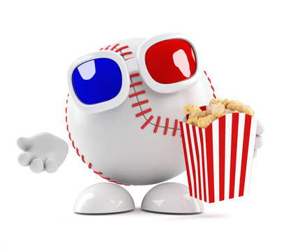 Baseball watches the latest 3d movie