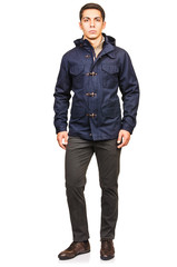 Man in fashion look isolated on white