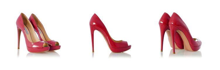 Woman shoes isolated on white