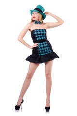 Young girl in saint patrick celebration concept