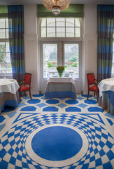 classic interior of restaurant 