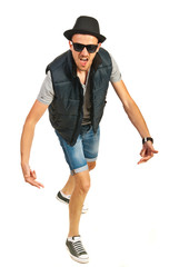 Hip hop man gesturing