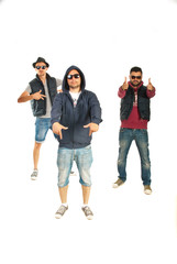 Obraz premium Rappers men gesturing