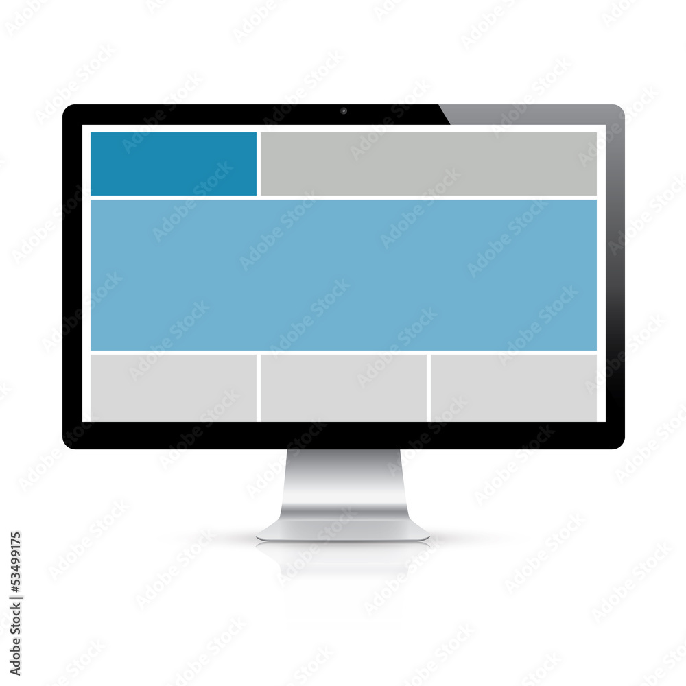 Leinwandbilder highly detailed responsive grid computer display vector