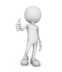 3D Minimalistic Person - Thumbs Up