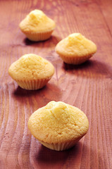 Plain cupcakes closeup