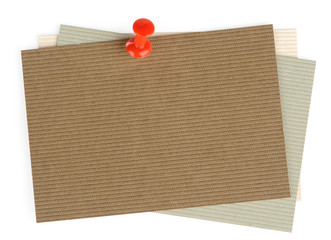 note paper and pin
