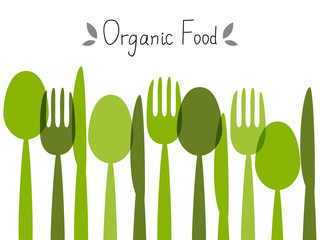 Organic food background with place for text