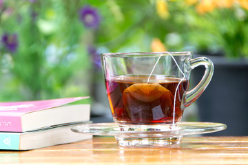 cup of tea and books