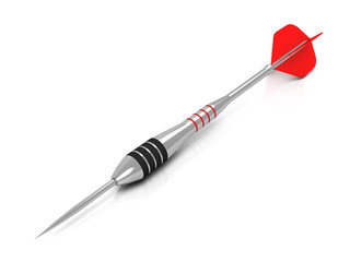 3d darts isolated on white