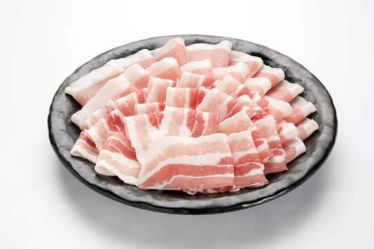 豚肉ロースのスライスの盛り付け-1