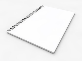 blank realistic spiral notebook