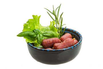 Salami sausages