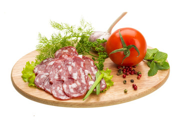 Fresh ripe salami